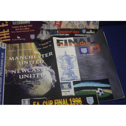 270 - A COLLECTION OF CUP FINAL PROGRAMMES TO INCLUDE 1995, 1996, 1997,1998 AND 1999