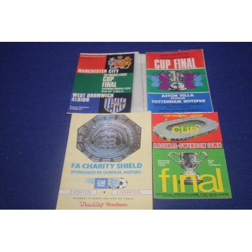 274 - A COLLECTION OF CUP FINAL PROGRAMMES TO INCLUDE 1984 EVERTON V LIVERPOOL CUP FINAL PROGRAMME, ARSENA... 