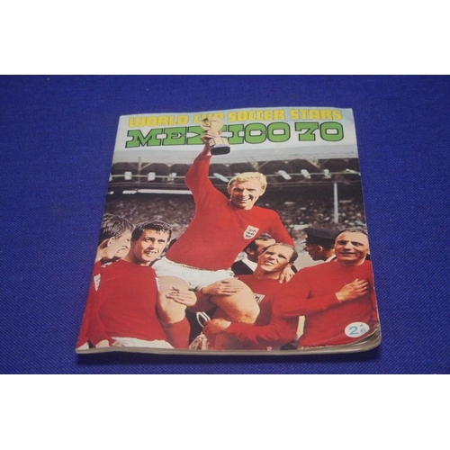 276 - A WORLD CUP SOCCER STARS MEXICO 1970 STICKER ALBUM APPEARS TO BE COMPLETE