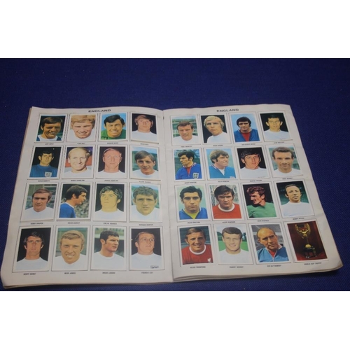 276 - A WORLD CUP SOCCER STARS MEXICO 1970 STICKER ALBUM APPEARS TO BE COMPLETE