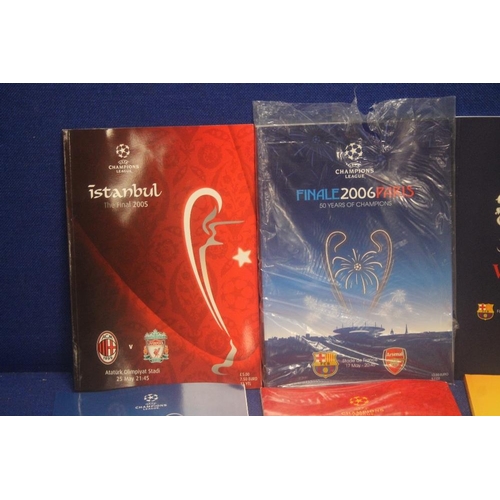 277 - A COLLECTION OF CHAMPIONS LEAGUE CUP FINAL PROGRAMMES TO INCLUDE ISTANBUL 2005, PARIS 2006, MADRID 2... 