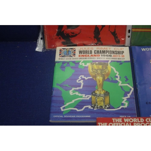 278 - A COLLECTION OF FOOTBALL PROGRAMMES TO INCLUDE JULES RIMET 1966 ENGLAND V GERMANY, A MEXICO 1970 PRO... 