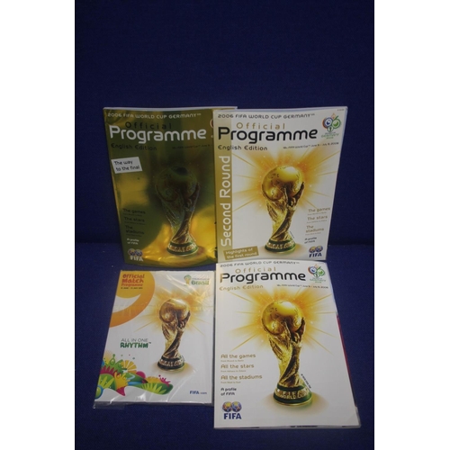 279 - A COLLECTION OF FIFA WORLD CUP PROGRAMMES TO INCLUDE BRAZIL 2014, GERMANY 2006 AND A 2006 'THE WAY T... 