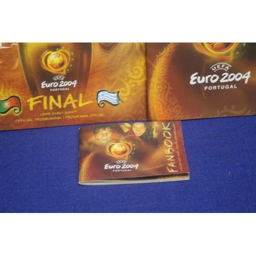 283 - TWO EURO 2004 FAN BOOKS TOGETHER WITH EURO 2004 MATCHDAY PROGRAMME