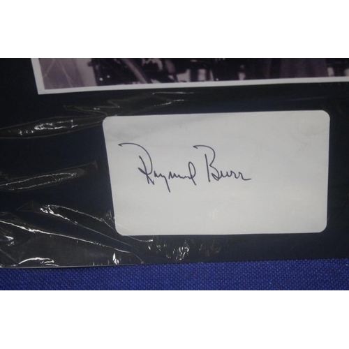 287 - A SIGNED RAYMOND BURR PHOTOGRAPH