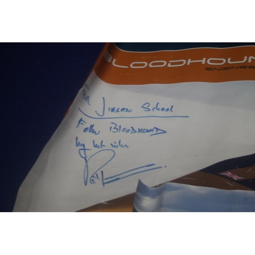 289 - A SIGNED BLOODHOUND POSTER TOGETHER WITH A SIGNED CHRIS BONNINGTON POSTER