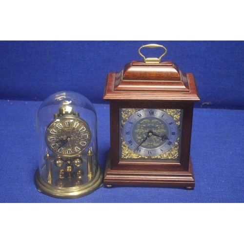 294 - A KUNDO DOME CLOCK TOGETHER WITH A MANTLE CLOCK