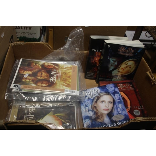 327 - A COLLECTION OF BUFFY BOOKS AND COMICS (TRAY NOT INCLUDED)