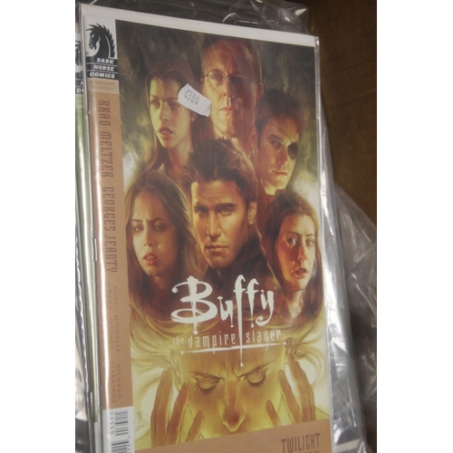 327 - A COLLECTION OF BUFFY BOOKS AND COMICS (TRAY NOT INCLUDED)