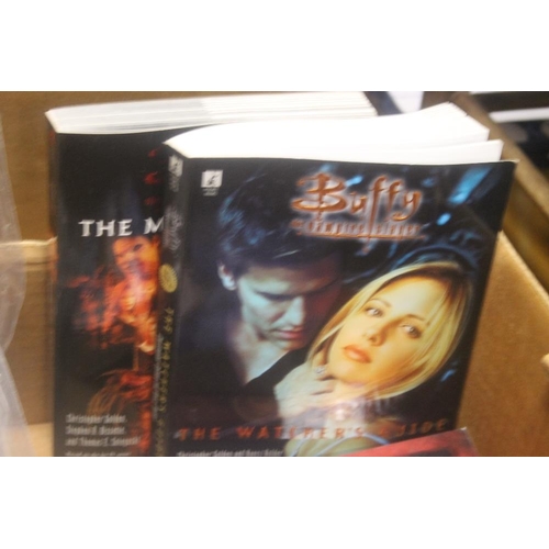 327 - A COLLECTION OF BUFFY BOOKS AND COMICS (TRAY NOT INCLUDED)