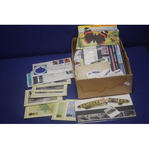 344 - A QUANTITY OF FIRST DAY COVERS CIGARETTE CARDS ETC