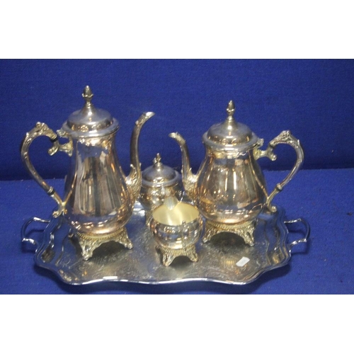 356 - A PLATED COFFEE SET