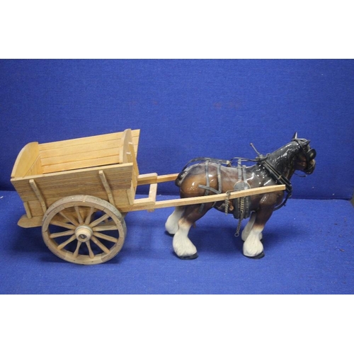 361 - A HORSE AND CART FIGURE