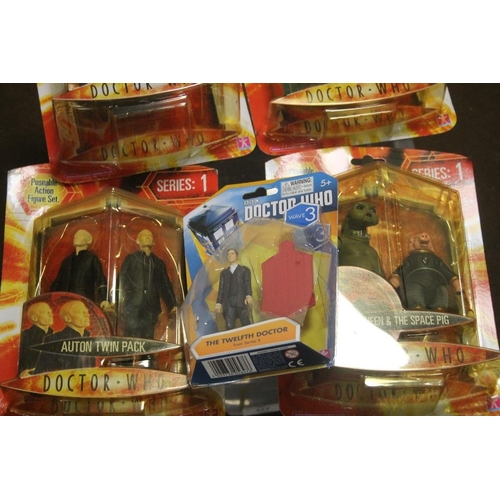 377 - FOUR CARDED SERIES ONE DR WHO FIGURE SETS