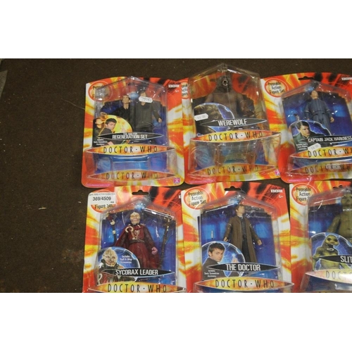 381 - TWELVE CARDED DR WHO POSEABLE FIGURE SETS