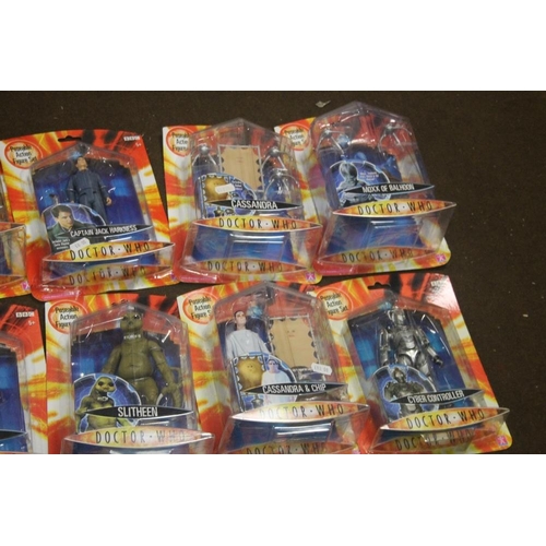 381 - TWELVE CARDED DR WHO POSEABLE FIGURE SETS