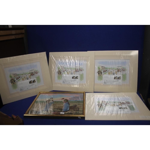 4 - ONE ORIGINAL AND 3 PRINTS OF LOCAL INTEREST (BLACK COUNTRY) TOGETHER WITH A TAPESTRY