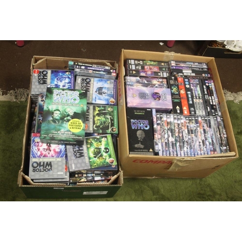 402 - TWO BOXES OF DR WHO DVDS AND BOX SETS