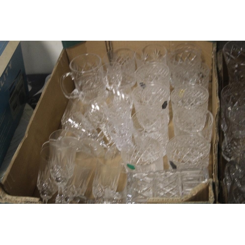 406 - TWO TRAYS OF GLASSWARE TO INCLUDE CAITHNESS (TRAYS NOT INCLUDED)