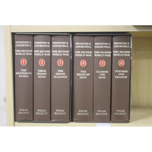 411 - FOLIO SOCIETY BOOKS SIX VOLUMES OF WINSTON CHURCHILL