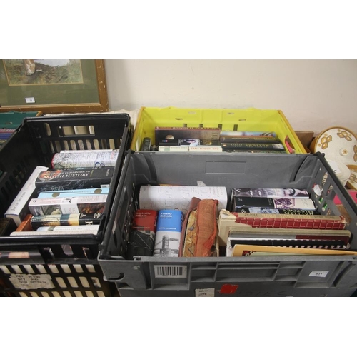 431 - THREE  TRAYS OF BOOKS TO INCLUDE AUTO BIOGRAPHIES