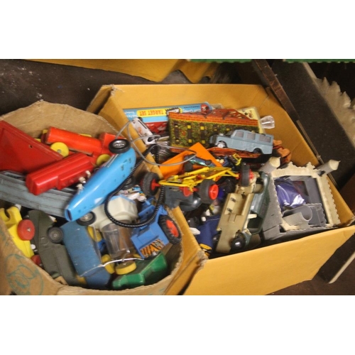 436 - THREE TRAYS OF PLAY WORN VEHICLES