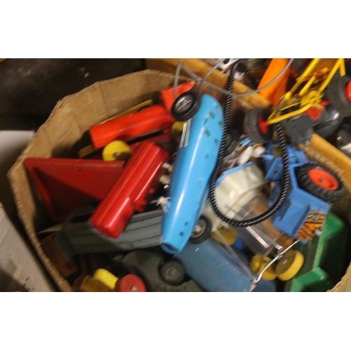 436 - THREE TRAYS OF PLAY WORN VEHICLES