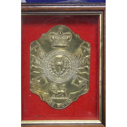 44 - A FRAMED MILITARY PLAQUE