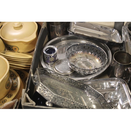 479 - TWO TRAYS OF METALWARE AND CUTLERY (TRAYS NOT INCLUDED)