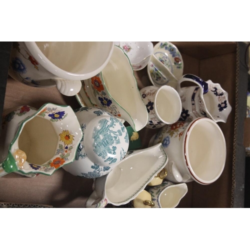 488 - A TRAY OF ASSORTED CHINA AND CERAMICS (TRAYS NOT INCLUDED)