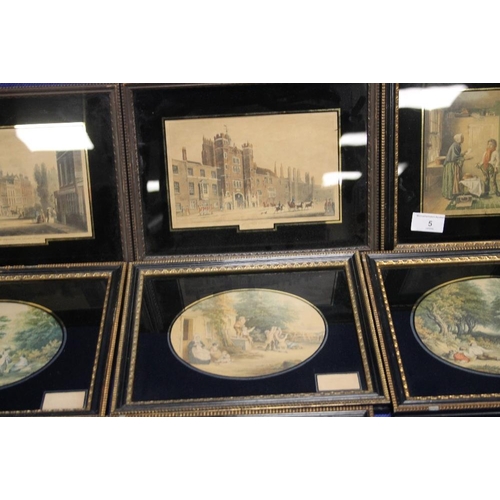 5 - SEVEN FRAMED AND GLAZED PRINTS