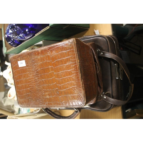 502 - TWO VINTAGE LEATHER BAGS