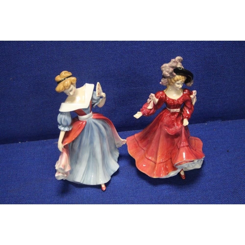 52 - TWO ROYAL DOULTON FIGURINES 'PATRICIA' A/F FINGER MISSING AND 'AMY'