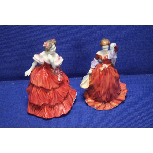 53 - TWO ROYAL DOULTON FIGURINES 'FOND FAREWELL' AND 'JOY'