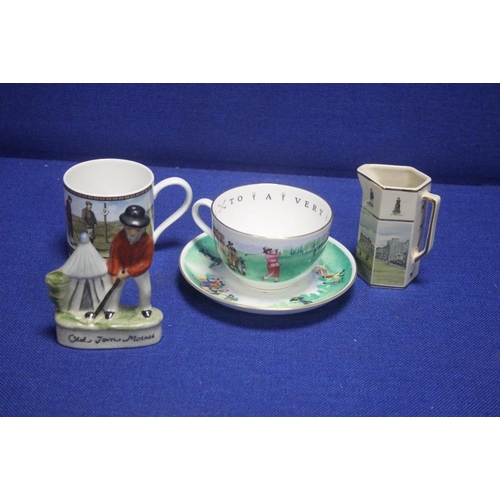 66 - A COLLECTION OF GOLFING INTEREST CERAMICS