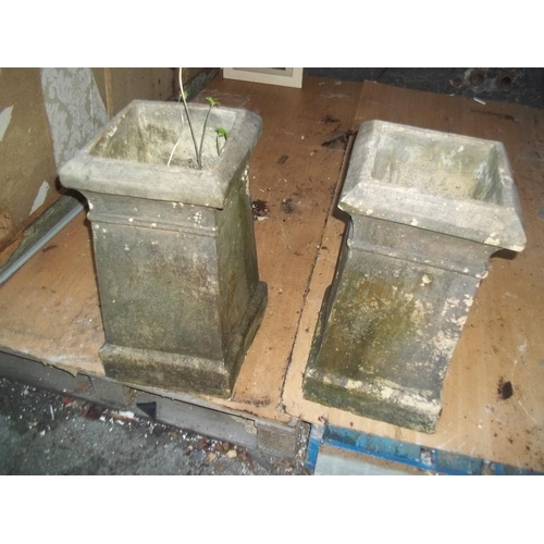 722 - TWO CHIMNEY POTS