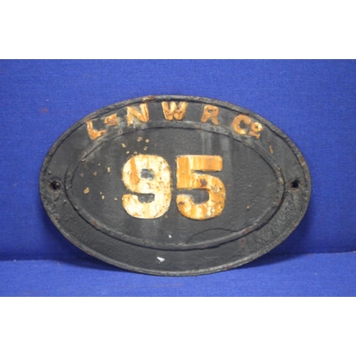 75 - A CAST OVAL PAINTED RAILWAY SIGN