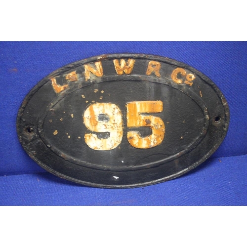 75 - A CAST OVAL PAINTED RAILWAY SIGN