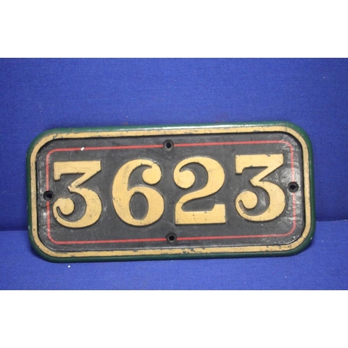 76 - A HEAVY CAST PAINTED RAILWAY SIGN 3623