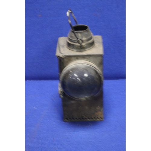 81 - AN ANTIQUE RAILWAY LAMP