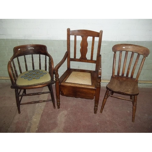 830 - THREE ANTIQUE CHAIRS