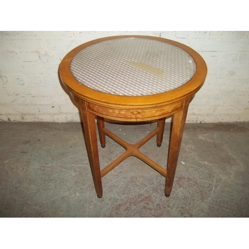 836 - AN EDWARDIAN INLAID SIDE TABLE