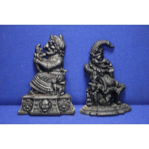 89 - A PAIR OF PUNCH AND JUDY DOOR STOPS