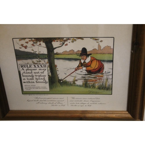 9 - A COLLECTION OF 6 GOLF INTEREST PRINTS