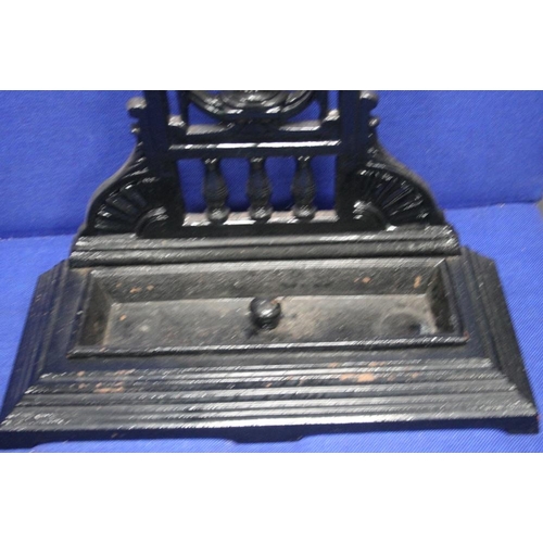 91 - A CAST IRON STICK STAND (POSSIBLY COALBROOKDALE )