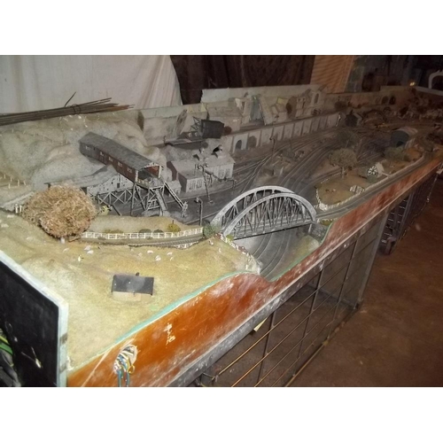 864 - A 20 FOOT SECTIONAL MODEL RAILWAY LAY OUT