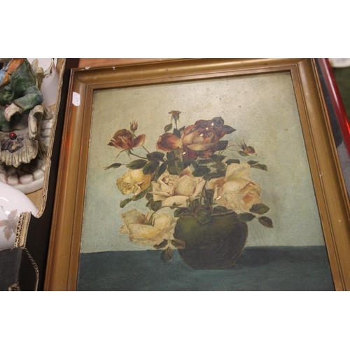 25 - A FRAMED STILL-LIFE OIL