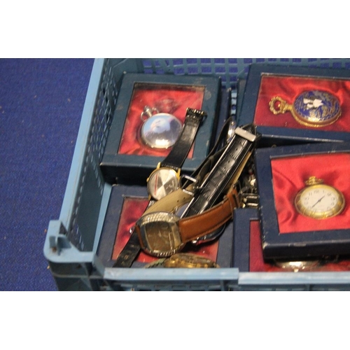 64 - A QUANTITY OF ASSORTED WRIST AND POCKET WATCHES