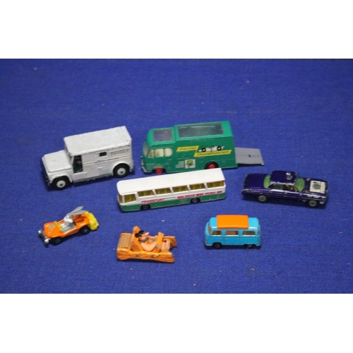 65 - A COLLECTION OF PLAYWORN DIECAST VEHICLES TO INCLUDE CORGI, MATCHBOX ETC