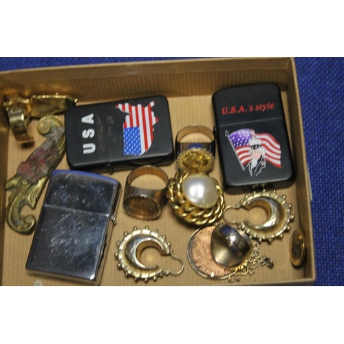 84 - A QUANTITY OF JEWELLERY AND LIGHTERS